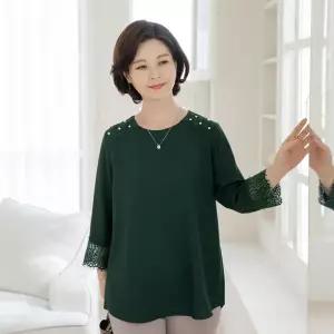 [마담4060]엄마옷 마담4060 펄레이스7부 마담옷 블라우스-RBL2502034-