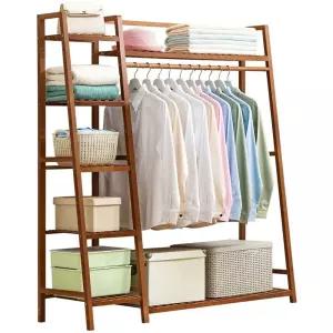 모던 행거 원목 오픈형옷장 1300mm 옷걸이 선반 간이옷장 수납 튼튼한