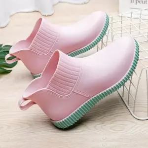 고급 여성장화 패션 발목장화 숏레인부츠 방수 레인슈즈 워터슈즈 신발 01