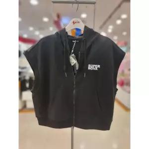 [보리보리/소이]주)소이 세이브존01 여름 블랙 크롭 후드셋업조끼 25M0785