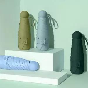 WL 미니 자외선차단 고급 3단 접이식 암막 양산 우산 파스텔