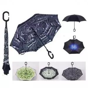 WL 거꾸로 우산 C형 손잡이 장우산