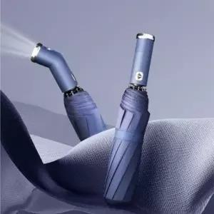 WL LED 손전등 기능 3단 자동우산 암막우산