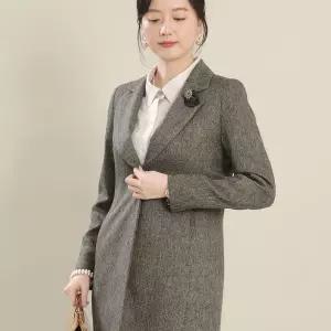 [애비뉴투지]테일러 카라 브로치 싱글 원버튼 봄 가을 자켓 J04518