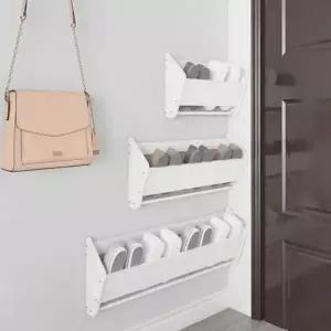 (타입 60cm)벽걸이 신발 정리대 공간 활용 신발장 수납 선반 60cm 슬림 무타공 홀더 운동화