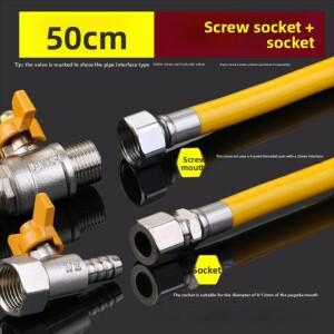 방지 천연가스 파이프 0.5/1/1.5/2/2.5m 방탄 가스 라인 분리형 설치류 건조기 호스 키트 가정용