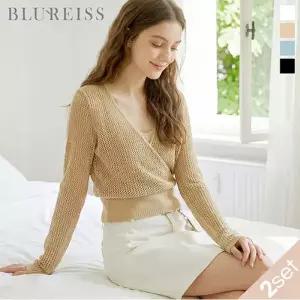 [블루레이스] [2SET]그물 랩 니트+나시_B6M1KT2291