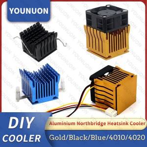 DIY 알루미늄 Northbridge 방열판 쿨러 마더 보드 라디에이터, 4cm 팬 포함, PC 컴퓨터 케이스, 사우스 노
