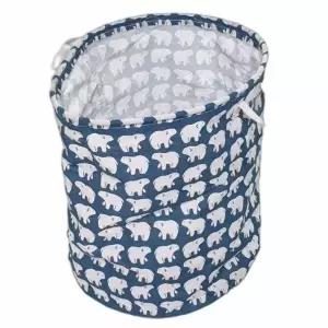 ( )장난감 정리 함 북극곰 수건바구니 빨래수거함 인형정리함 접이식바구니 장난감수납 린넨바스켓 빨래보