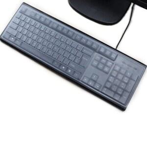 [미국배송] (2팩) 104/107 키용 범용 투명 먼지 방지 키보드 스킨 프로텍터 커버 표준 데스크탑 재사용 가능 방수