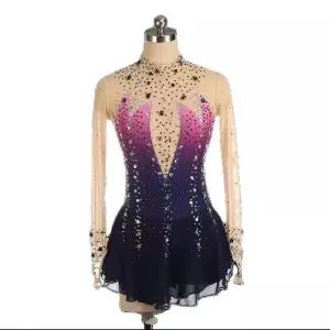 리듬체조 피겨복 선수용 공연 무대복 스커트 큐빅 경기복 스케이팅 드레스