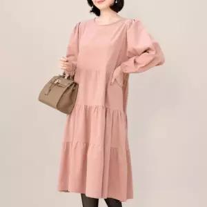 [애비뉴투지]캐쥬얼 골덴 캉캉 가을 겨울 긴팔 원피스 O10115