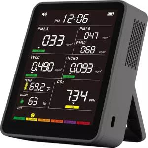 가정 자동차 식물 및 반려동물을 위한 AQI 알림 휴대용 실시간 감지기를 갖춘 전문 실내 공기질 모니터