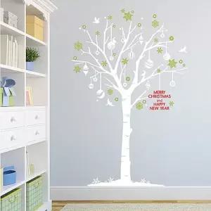 오너먼트트리 그래픽스티커 크리스마스 겨울 눈꽃 크리스마스 산타 겨울 눈꽃