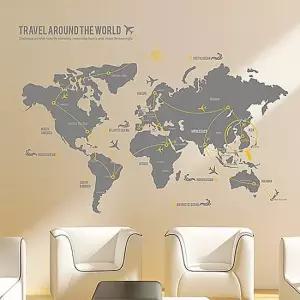 월드맵로드) 세계여행 그래픽스티커 시트지 벽지 그래픽스티커 포인트스티커