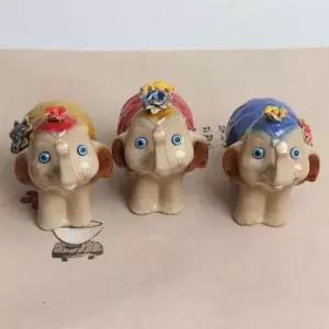 장미코끼리 세마리 소품인형 3P) 미니어처소품 소품인형 코끼리소품 코끼리인형 장식인형