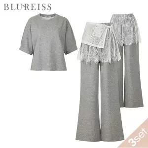 [블루레이스] [3SET]티셔츠+레이스 팬츠+랩스커트_B6M3TS6851