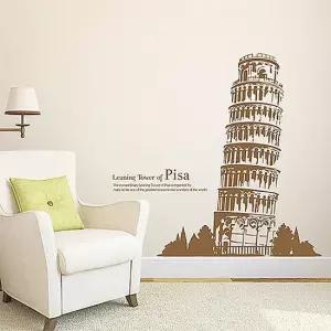 월드트립) 피사의 사탑 그래픽스티커 시트지 벽지 그래픽스티커 포인트스티커
