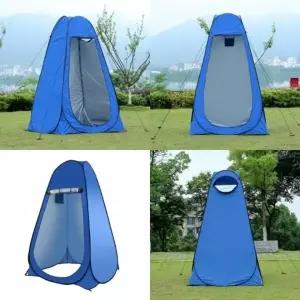 ( )이동식 샤워텐트 120x190cm 블루 캠핑화장실 야외샤워장 화장실텐트