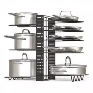 (사이즈 8단양면)냄비부자재 주방정리 주방헹거레일 싱크선반 8단양면