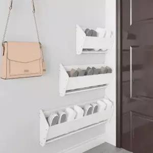 (타입 60cm)벽걸이 신발정리대 공간활용 신발장 수납 선반 60cm