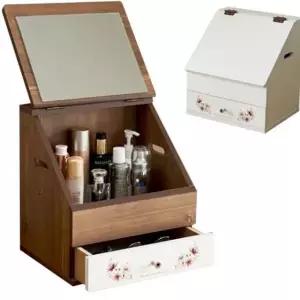 학생화장대 화이트 좌식 화장대 이동식 학생 미니 소형 접이식