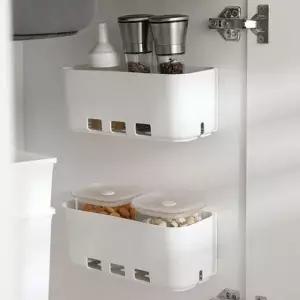( )슬라이딩 선반 정리함 부착식 주방 정리 부착선반 슬라이딩수납용 박스 하부장 용푸품