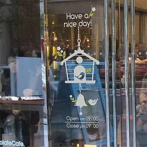 오픈앤클로즈)버디플라워 그래픽스티커 시트지 벽지 그래픽스티커 포인트스티커