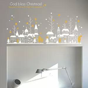 스노우빌리지 그래픽스티커 크리스마스 산타 시즌 겨울 눈꽃 X마스 스노우 트리