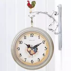 그레이 빈티지 닭 무소음 양면시계 양면시계 양면벽시계 벽걸이시계 인테리어벽시계