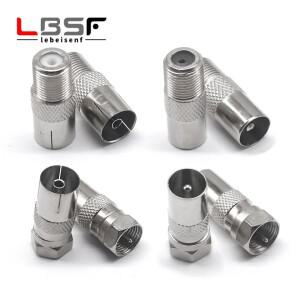 1pcs 스레드 인치 F-TV 남성 및 여성 니켈 도금 케이블 TV 셋톱 박스 RF F 혁명 안테나