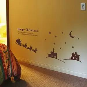 해피크리스마스 크리스마스시즌 포인트그래픽스티커 크리스마스 산타 겨울 눈꽃