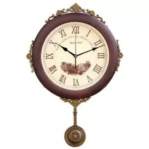 GB3088 무소음 월넛원목주석로마숫자 추 벽시계 한국 양면시계 집들이 선물