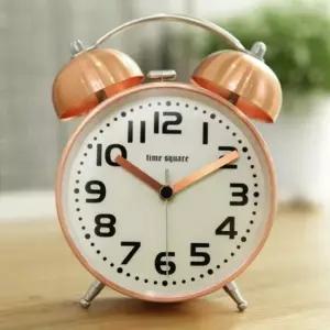 빅 트윈벨 알람 탁상시계 핑크골드) 벽 저소음 양면 탁상 소음 선물 고급 캐릭터
