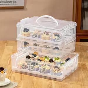 머핀 포장 보관함 다회용 상자 캐리어 이동식 용기 뚜껑