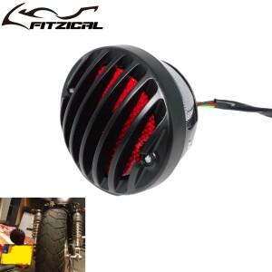 바이크 오토바이 범용 레트로 그릴 사이드 마운트 레드 테일 라이트, 후방 정지 등, 할리 스포스터 XL883