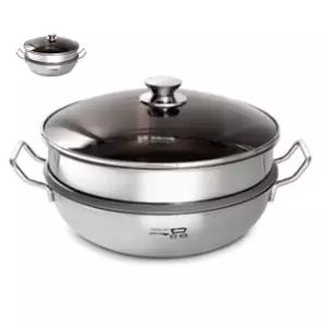 키친아트 인덕션 찜솥 냄비 스텐 30cm