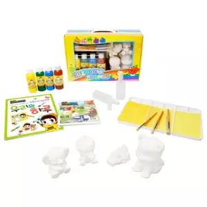 레인보우 컬러링프렌즈 - RCF1( 코끼리 병아리 악어 곰돌이V1 )링 링토이 핑거페인트 미술놀이 어린이 색칠