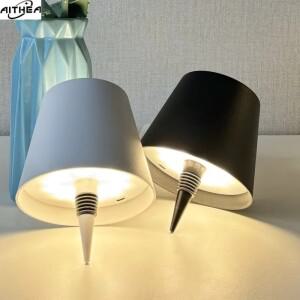 AITHEA 무선 LED 와인병 조명 충전식 꽃병 테이블 램프 터치 스위치 카페 바 클럽 레스토랑 장식용 야간