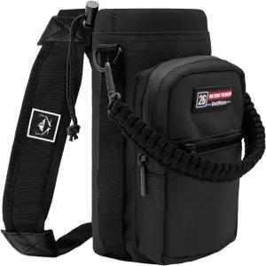 조절 가능한 스트랩이 있는 네이처 파이오니어 물병 홀더 파라코드 손잡이와 포켓 2개 야외 스포츠 하이킹