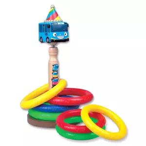 감각발달완구 타요 링게임 고리던지기 끼우기 장난감 던지기 쌓기 쌓기놀이