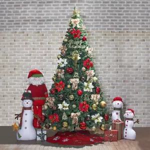 270cm 카니발 골드레드 대형 스카치 풀세트예쁜트리 큰트리 빅트리 파티장식 크리스마스 업소용 매장용 파