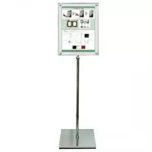 포스터 자석액자 스탠드(APS-46CP) B4 크롬 백색펄판넬B4 거치대 받침대 게시판 안내판