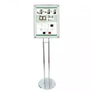 자석액자 스탠드(APS-1250CP) A3 크롬 백색펄판넬안내판 게시판 안내 포스터 받침대 거치대 아크릴메뉴판
