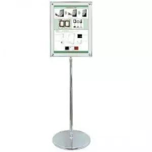 자석액자 스탠드(APS-1000CP) B3 크롬 백색펄판넬광고판 메뉴판 아크릴안내판 홍보물 거치대 포스터 게시판