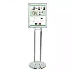 자석액자 스탠드(APS-1100CP) A2 크롬 백색펄판넬포스터 거치대 받침대 아크릴 안내판