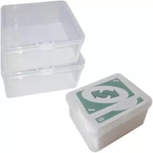 DKAOVH 2PCS 플라스틱 게임 카드 보관함 UNO 케이스 플레이 박스 대용량 없음