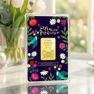 [골드앤]골드앤 24K 순금 플로라 감사 골드바 1.875g