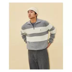 [빈폴멘]럭비 스트라이프 반집업 니트  그레이 (BC4951C413) .