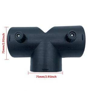 75mm T 자동차 주차 히터 에어 벤트 덕트 피스 배기 커넥터 Webasto 디젤 용 이중 폐쇄 가능개방형 조절 장